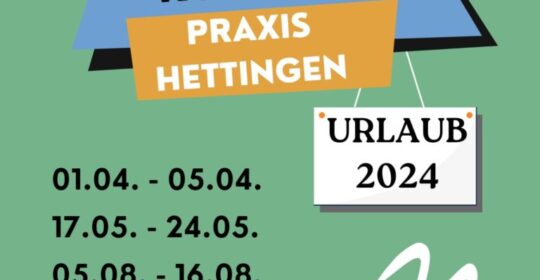 Urlaub Praxis Hettingen 2024